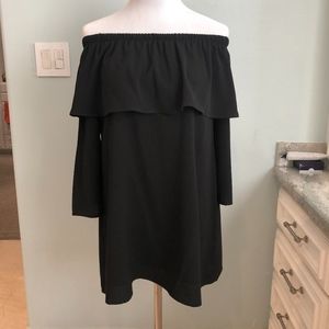 Mabel Black Off the Shoulder Dress Size S